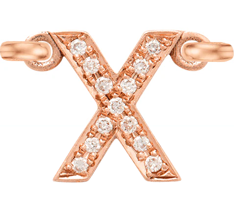 Rose Gold, White Diamond Letter - Image 26