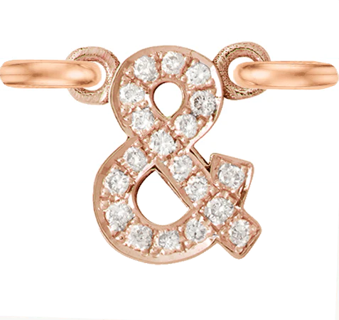 Rose Gold, White Diamond Letter - Image 29