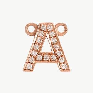 Rose Gold, White Diamond Letter - Image 30
