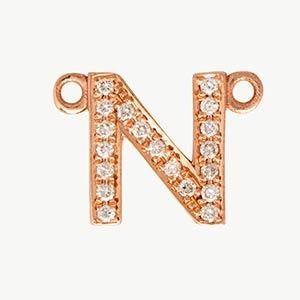 Rose Gold, White Diamond Letter - Image 43