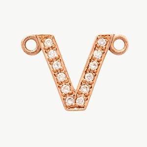 Rose Gold, White Diamond Letter - Image 51