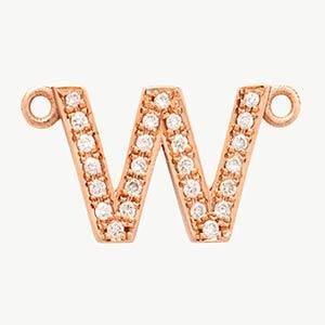 Rose Gold, White Diamond Letter - Image 52