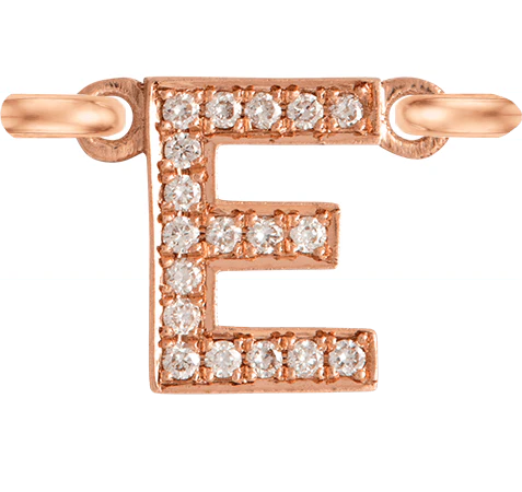 Rose Gold, White Diamond Letter - Image 7
