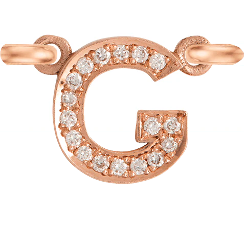 Rose Gold, White Diamond Letter - Image 9