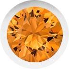 White Gold, Orange Sapphire Charm Bead - Image 2