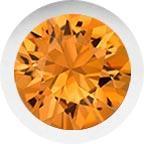 White Gold, Orange Sapphire Letter Bead - Image 2