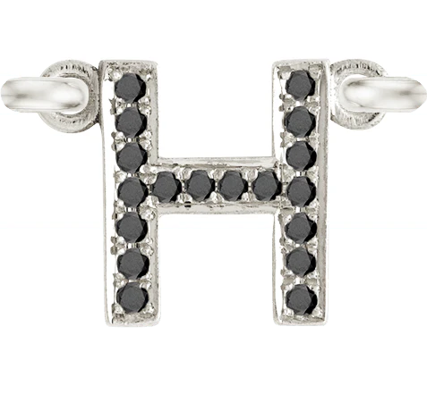 White Gold, Black Diamond Letter - Image 10