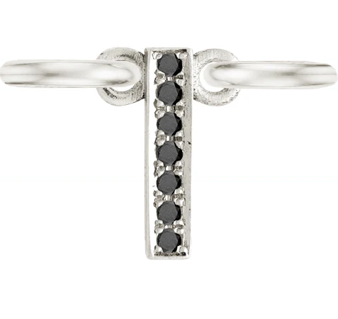 White Gold, Black Diamond Letter - Image 11