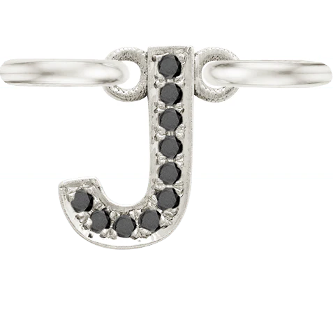 White Gold, Black Diamond Letter - Image 12