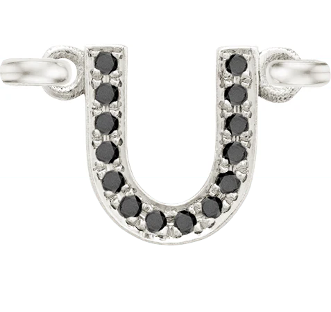 White Gold, Black Diamond Letter - Image 23