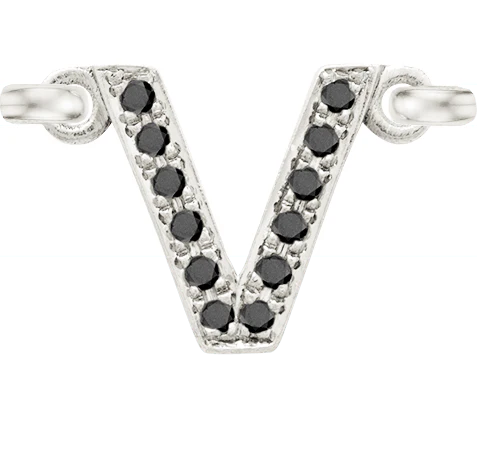 White Gold, Black Diamond Letter - Image 24