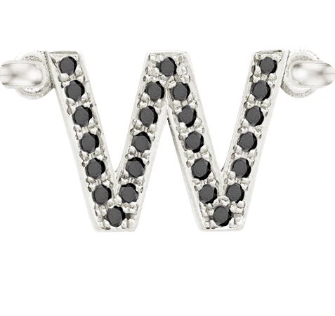 White Gold, Black Diamond Letter - Image 25