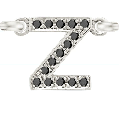White Gold, Black Diamond Letter - Image 28