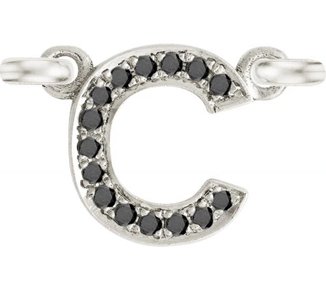 White Gold, Black Diamond Letter - Image 5