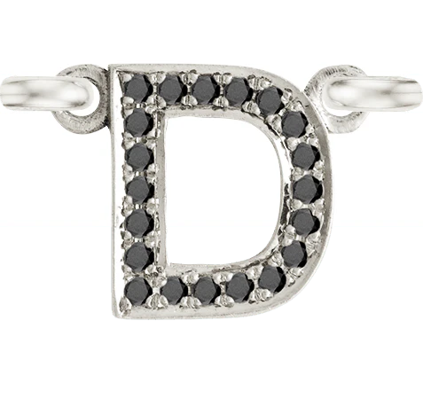 White Gold, Black Diamond Letter - Image 6