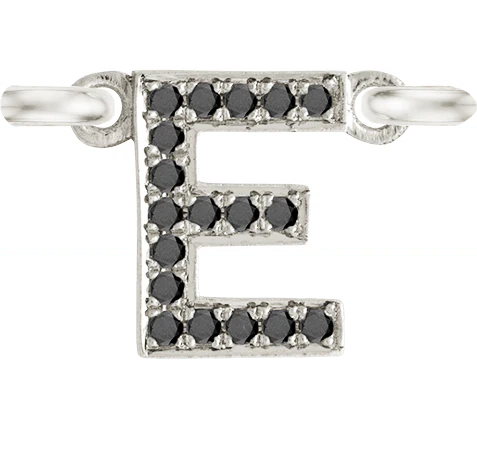 White Gold, Black Diamond Letter - Image 7