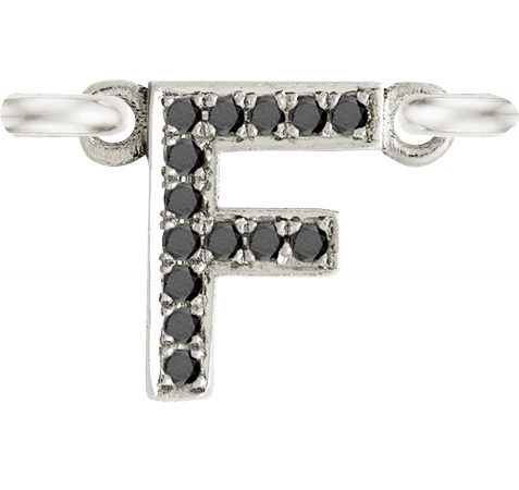 White Gold, Black Diamond Letter - Image 8