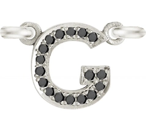 White Gold, Black Diamond Letter - Image 9