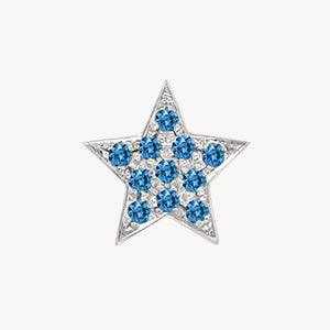White Gold, Blue Diamond Charm Bead - Image 3