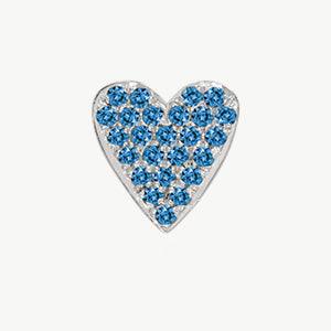 White Gold, Blue Diamond Charm Bead - Image 5