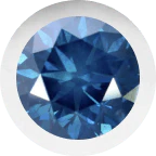 White Gold, Blue Diamond Letter Bead - Image 2