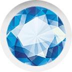 White Gold, Blue Diamond Number Bead - Image 2