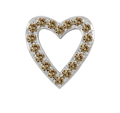White Gold, Brown Diamond Charm Bead - Image 6