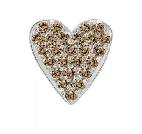 White Gold, Brown Diamond Charm Bead - Image 7