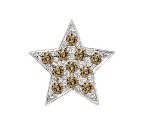 White Gold, Brown Diamond Charm Bead - Image 8