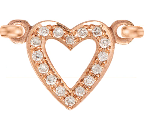 Rose Gold, White Diamond Charm - Image 3