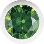 White Gold, Green Garnet Number Bead - Image 2