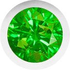 White Gold, Green Garnet Charm Bead - Image 2
