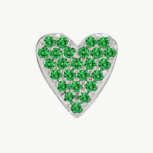White Gold, Green Garnet Charm Bead - Image 5