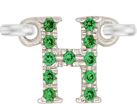 White Gold, Green Garnet Letter - Image 10