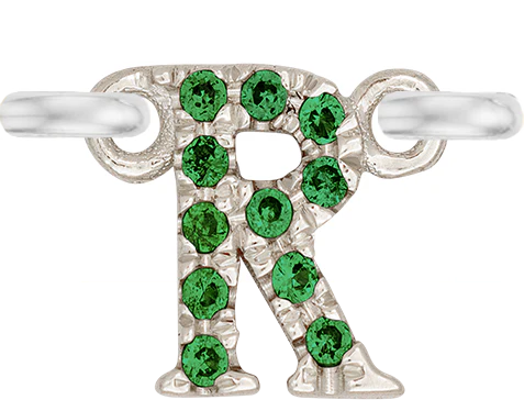 White Gold, Green Garnet Letter - Image 20