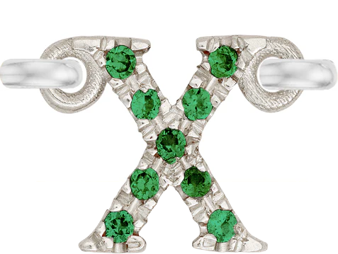 White Gold, Green Garnet Letter - Image 26