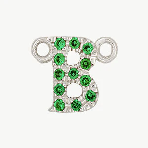 White Gold, Green Garnet Letter - Image 29