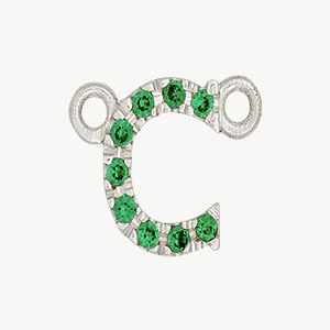 White Gold, Green Garnet Letter - Image 30