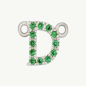 White Gold, Green Garnet Letter - Image 31