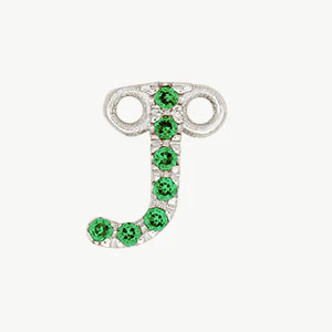 White Gold, Green Garnet Letter - Image 37