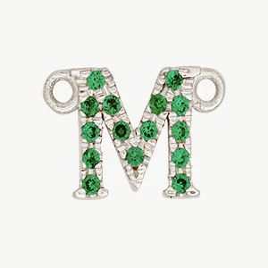 White Gold, Green Garnet Letter - Image 40