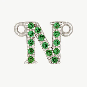 White Gold, Green Garnet Letter - Image 41