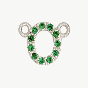 White Gold, Green Garnet Letter - Image 42