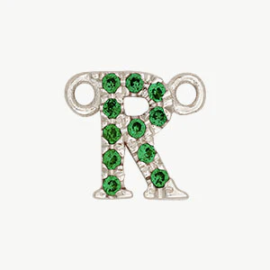 White Gold, Green Garnet Letter - Image 45