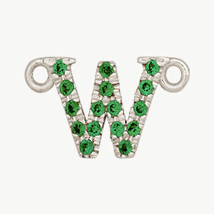 White Gold, Green Garnet Letter - Image 50