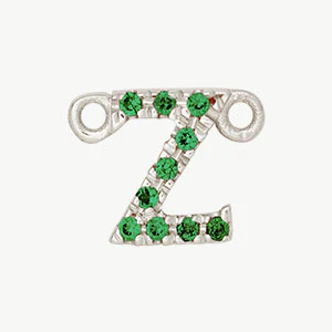 White Gold, Green Garnet Letter - Image 53