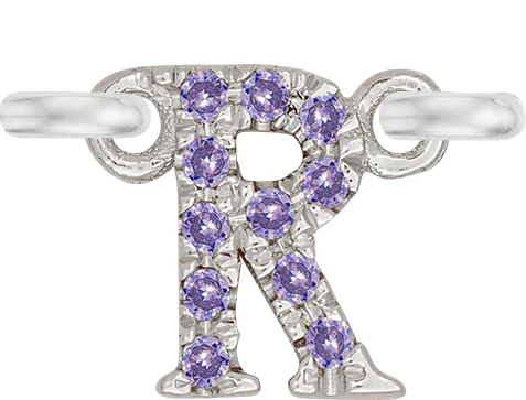 White Gold, Lilac Sapphire Letter - Image 20
