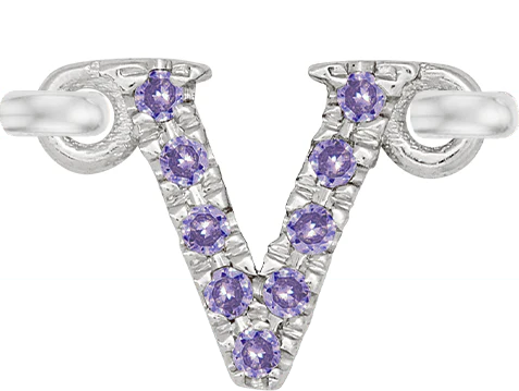 White Gold, Lilac Sapphire Letter - Image 24