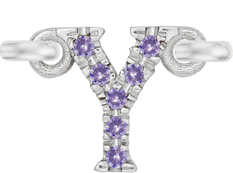 White Gold, Lilac Sapphire Letter - Image 27
