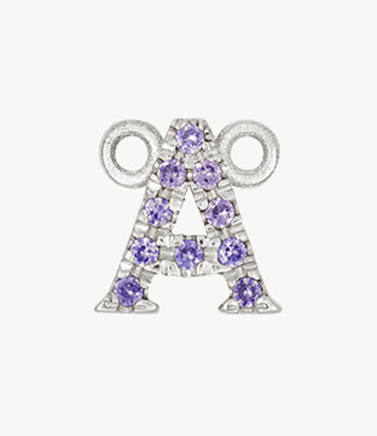 White Gold, Lilac Sapphire Letter - Image 29